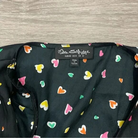 ASOS ruffle heart  bell rainbow wrap dress 8 - Picture 2 of 9